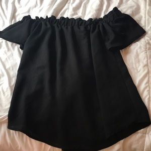 Black off the shoulder top